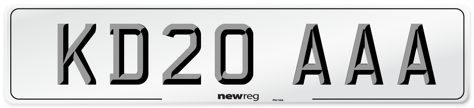 KD20 AAA Number Plate from New Reg